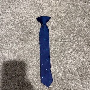Navy Blue Patterned Tie